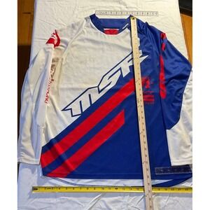 MSR NXT Jersey Mens XL Blue White Motocross Off Road Long Sleeve Racewear